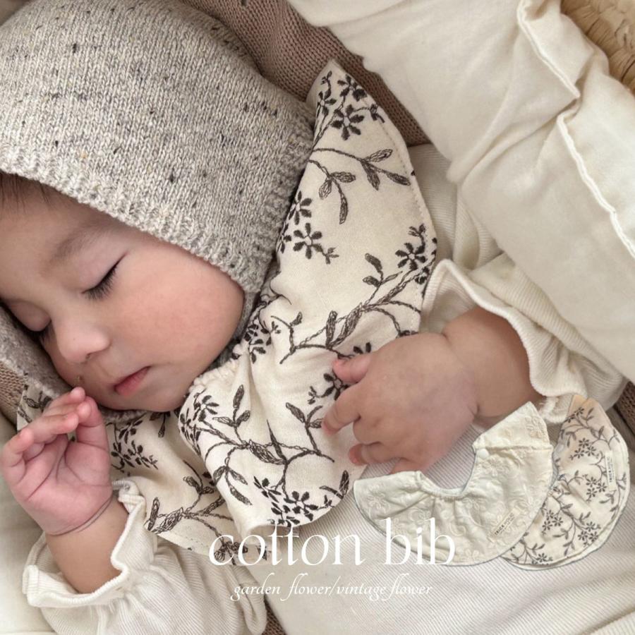 【7/8 20時~入荷】】【2点までネコポス可】new cotton bib(garden flower / vintage flower)TRICK HOLIC