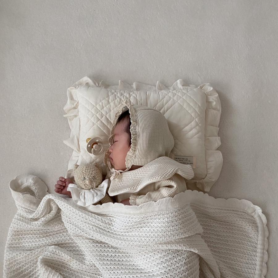 【10/1 PM4時頃再入荷】french frill pillow 21*35cm