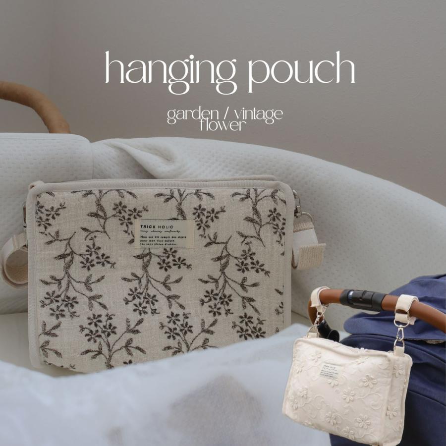 new Hanging pouch garden flower / vintage flower