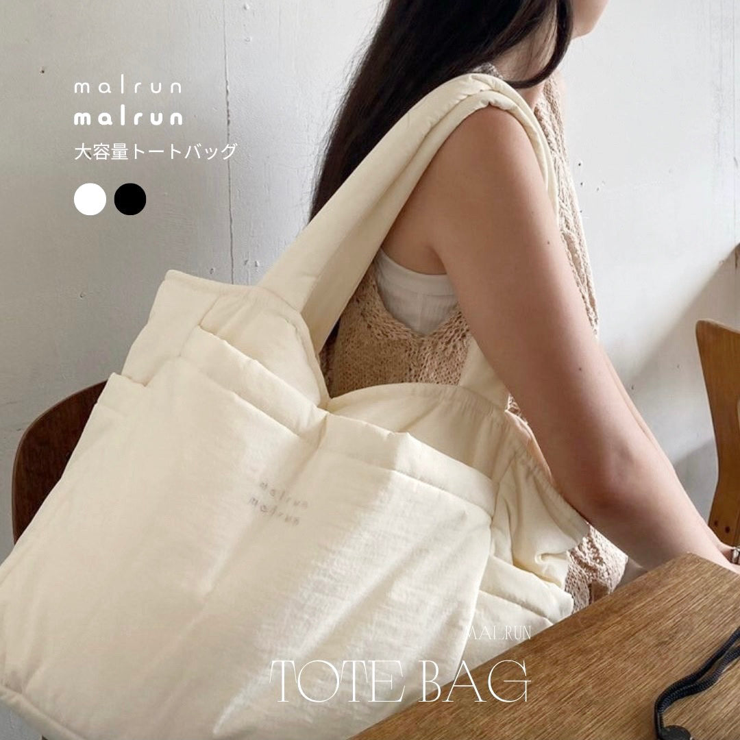 【6/3 AM 11時頃再入荷】renewal malrun malrun big tote ivory /black