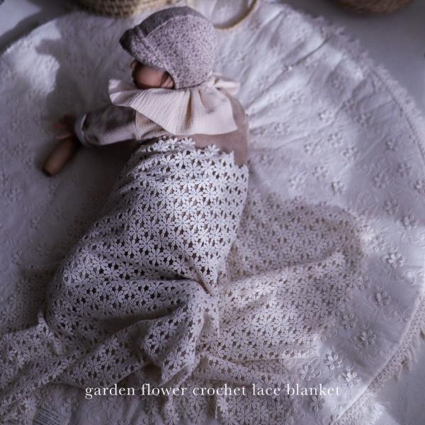 《OUTLET》garden flower crochet lace blanket S ※メール便可