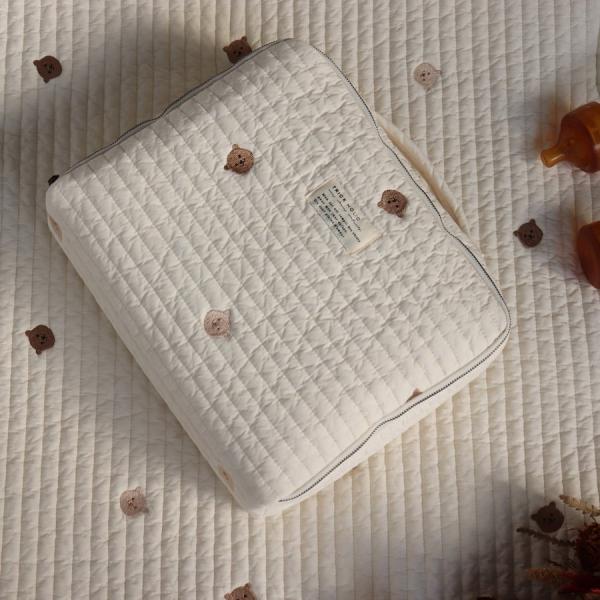 《OUTLET 3/24, 20시~3/27》quilting trunk bag 곰/vintage lemon 자수 퀼팅 트렁크 백 S 사이즈 기저귀 케이스 기저귀 가방 트릭 홀릭