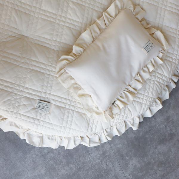 《OUTLET》french frill pillow (cover + inner cushion)