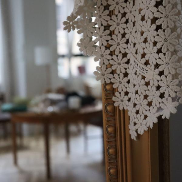 【10/4 PM4時頃再入荷】garden flower crochet lace blanket - S size - ※メール便可