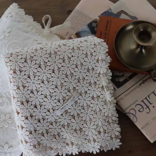 【10/4 PM4時頃再入荷】garden flower crochet lace blanket - S size - ※メール便可