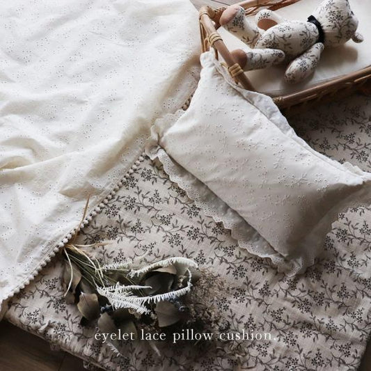 eyelet lace petit pillow cushion