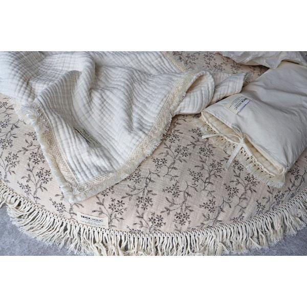 ribbon vintage lace pillow (cover+ inner cushion)