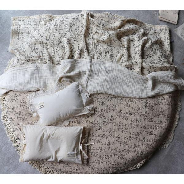 ribbon vintage lace pillow (cover+ inner cushion)