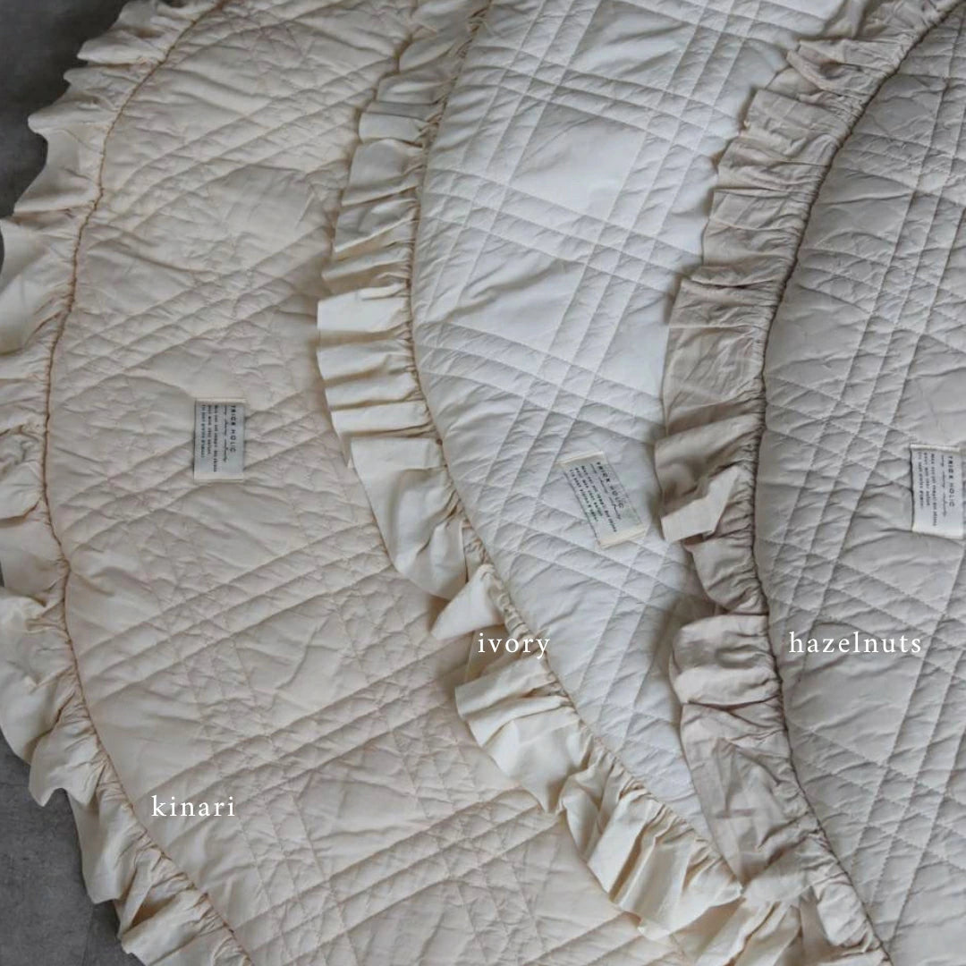【4/22 AM 11時頃再入荷、ivory未定】reversible quilting round rug