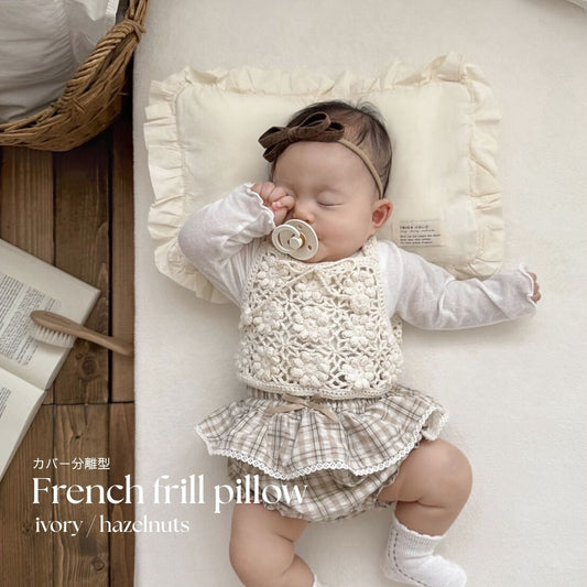[3/27 오전 11시 전후 재재입고] french frill pillow (cover + inner cushion)