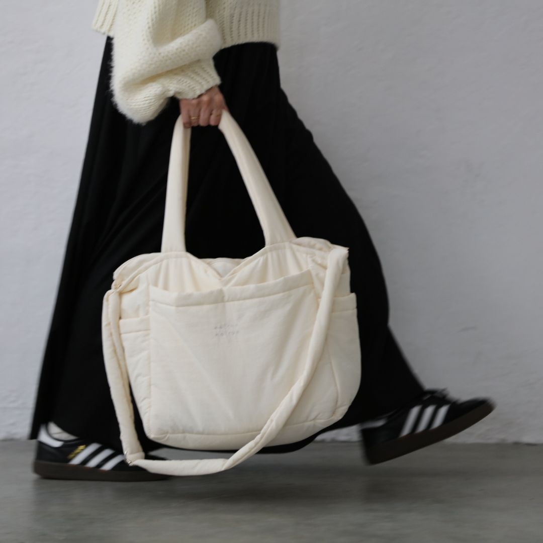 4/23 AM 11時頃再入荷】renewal malrun malrun big tote ivory /black