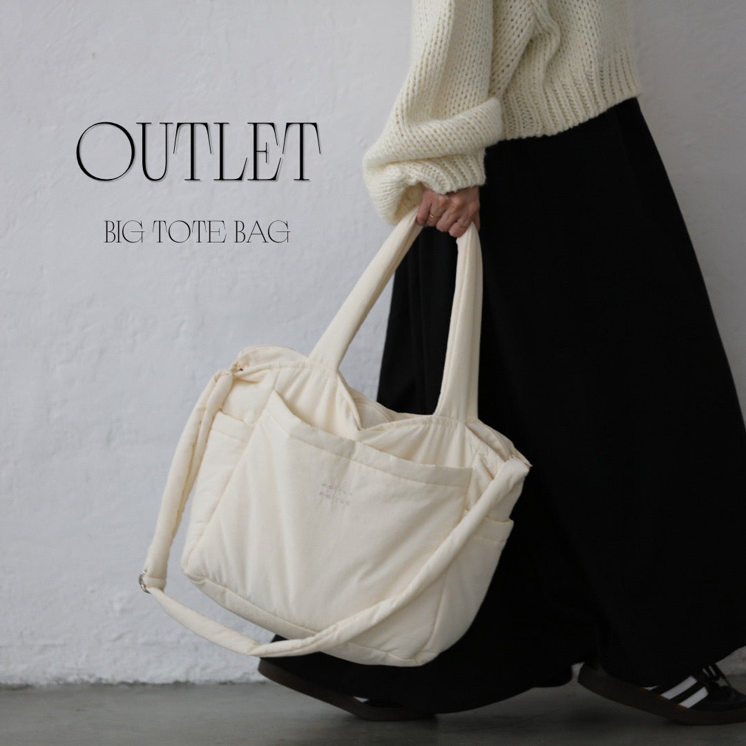 《OUTLET》malrun malrun big tote ivory /black