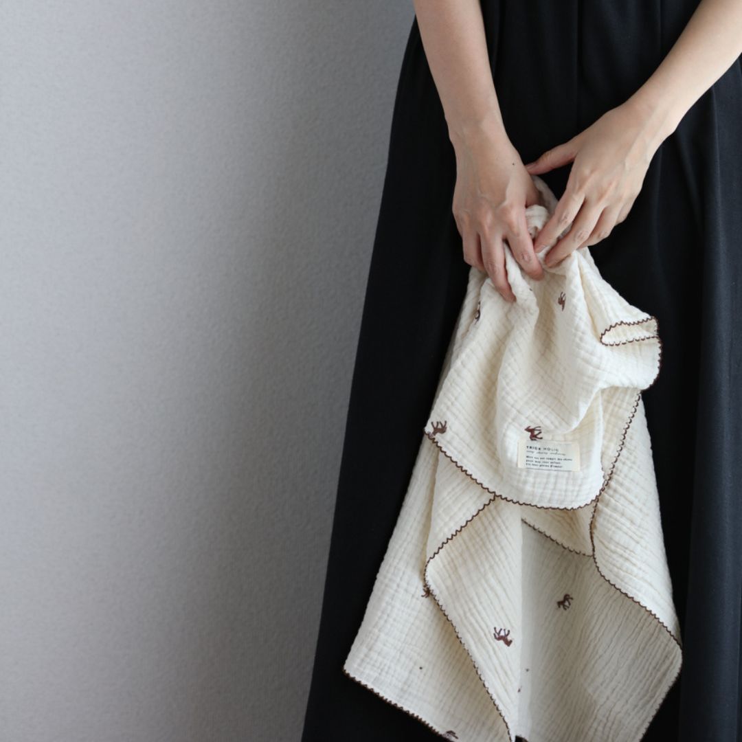 【7/4, 20時 再入荷】【1点までネコポス可】new triple gauze  blanket　馬柄刺繍　Sサイズ（約70×85cm）3重ガーゼ　トリプル　本場韓国製 オリジナルブランケット
