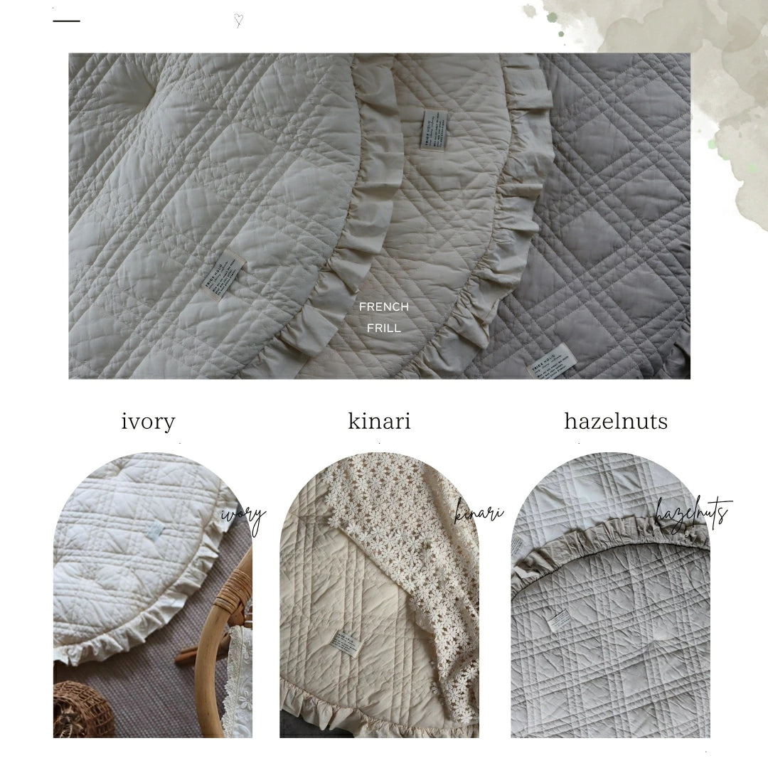 【4/22 AM 11時頃再入荷、ivory未定】reversible quilting round rug