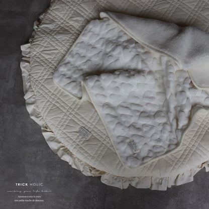 【発売 10/24, 20時〜】 ふわふわファーハート ブランケット（約70×90cm）