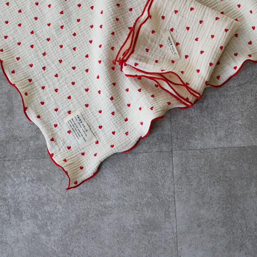 Heart gauze blanket L-size（約140×85cm）