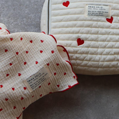 Heart gauze blanket L-size（約140×85cm）