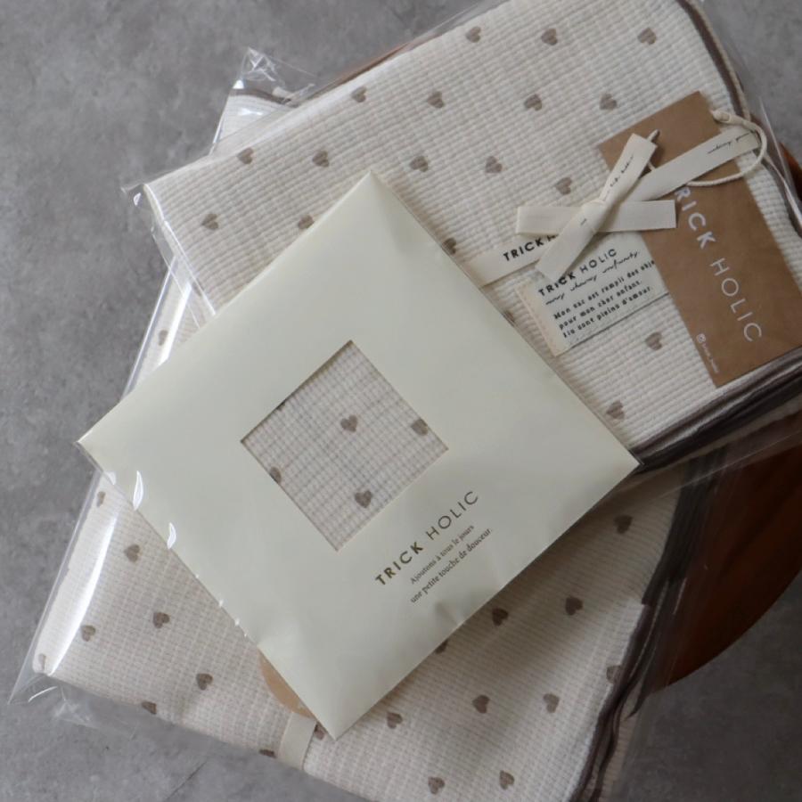 《OUTLET》Heart gauze handkerchief(약 30×30 cm) 더블 거즈 손수건 거즈 코튼 트릭 홀릭
