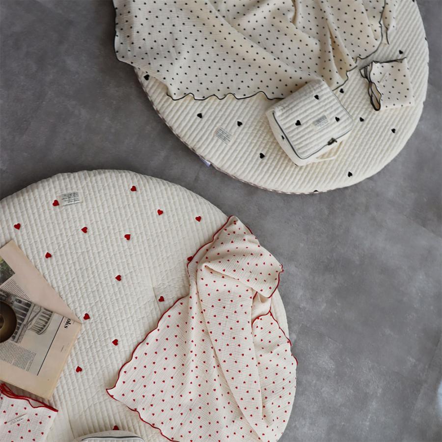 《OUTLET》Heart trunk bag S-size Trunk bag Nubi Heart Embroidered trunk bag Diaper case Diaper bag