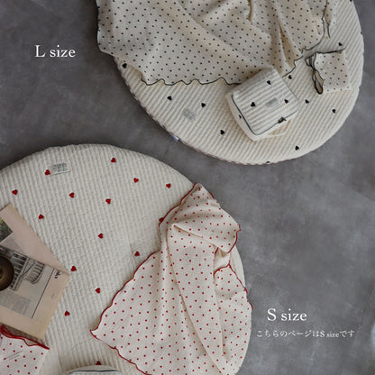 《OUTLET》Heart gauze blanket S-size(약 70×85 cm) 더블 거즈 담요 거즈 코튼 트릭 홀릭