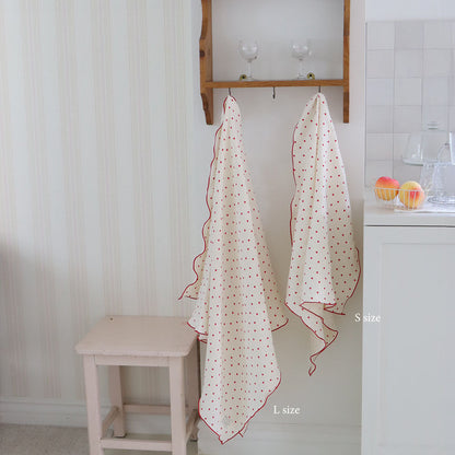 《OUTLET》Heart gauze blanket S-size(약 70×85 cm) 더블 거즈 담요 거즈 코튼 트릭 홀릭
