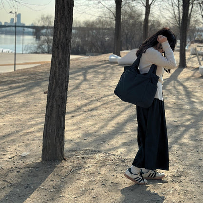 [3/4, 20時〜 ivory 再販] new malrun malrun big tote ivory /black