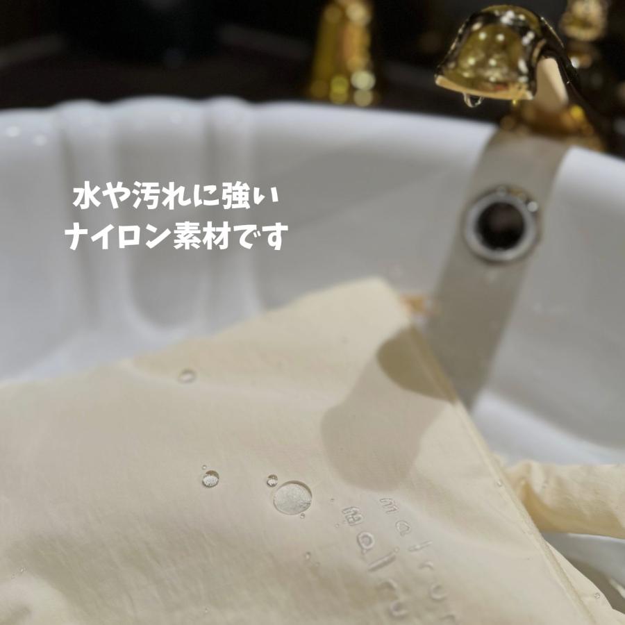 new malrun malrun puff crossbag  ivory / black  (rope fat 付)