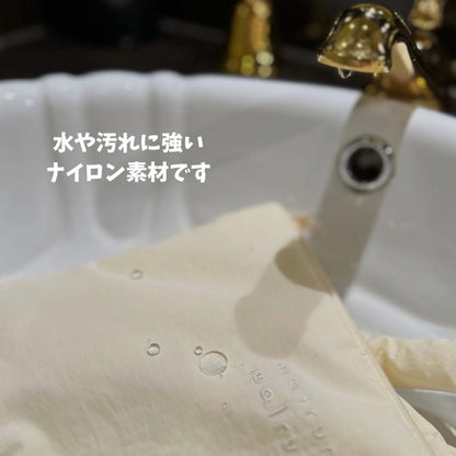 new malrun malrun puff crossbag  ivory / black  (rope fat 付)