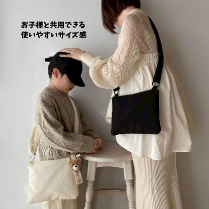 new malrun malrun puff crossbag  ivory / black  (rope fat 付)