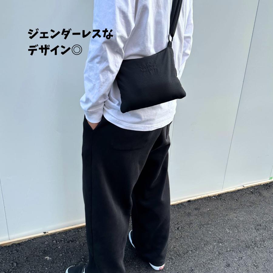 new malrun malrun puff crossbag  ivory / black  (rope fat 付)