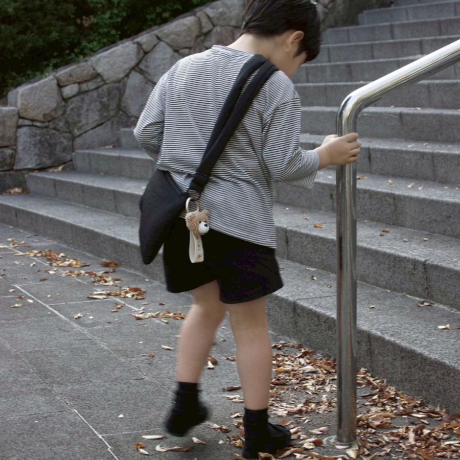 new malrun malrun puff crossbag  ivory / black  (rope fat 付)