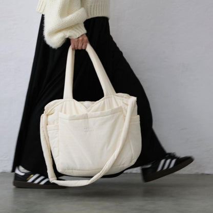 【6/3 AM 11時頃再入荷】new malrun malrun big tote cross set  ivory /black