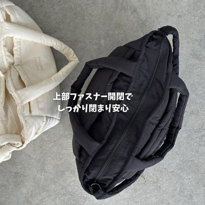 【6/3 AM 11時頃再入荷】new malrun malrun big tote cross set  ivory /black