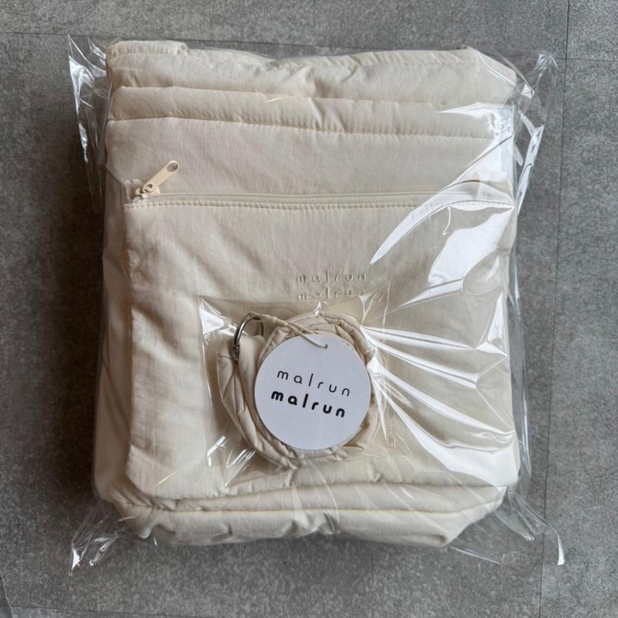 【6/3 AM 11時頃再入荷】new malrun malrun big tote cross set  ivory /black