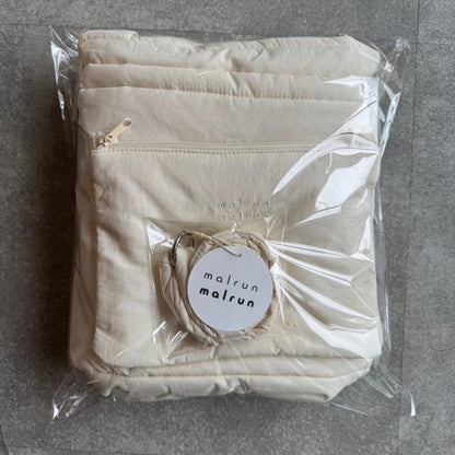 【6/3 AM 11時頃再入荷】new malrun malrun big tote cross set  ivory /black