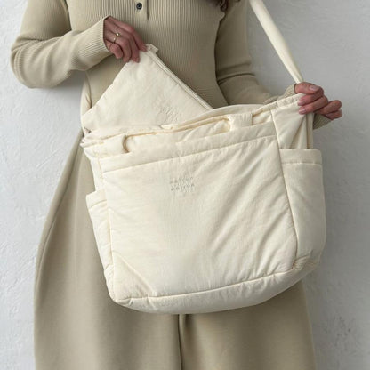 【6/3 AM 11時頃再入荷】new malrun malrun big tote cross set  ivory /black