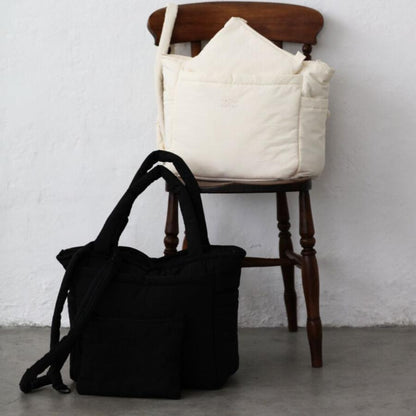 【6/3 AM 11時頃再入荷】new malrun malrun big tote cross set  ivory /black