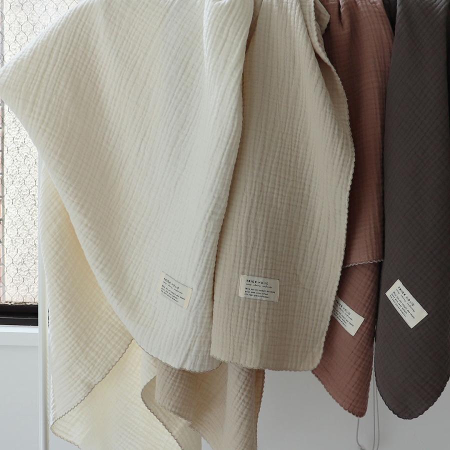 発売 10/14, 20時【名入れ商品10文字】triple gauze  blanket（約100×100cm）（1点までネコポス可）3重ガーゼ　正方形　本場韓国製 オリジナルブランケット