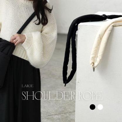【3/4、20時〜発売】【5点までネコポス可】new malrun malrun shoulder rope［large］　ivory / black