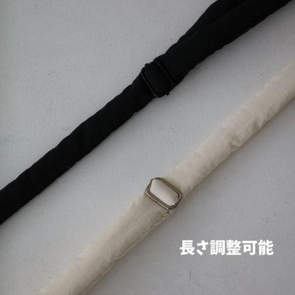 【3/4、20時〜発売】【5点までネコポス可】new malrun malrun shoulder rope［large］　ivory / black