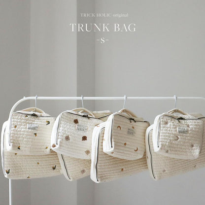 《OUTLET 3/24, 20시～3/27》quilting trunk bag 곰/vintage lemon 자수 퀼팅 트렁크 백 S 사이즈 기저귀 케이스 기저귀 가방 트릭 홀릭