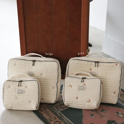 《OUTLET 3/24, 20시～3/27》quilting trunk bag 곰/vintage lemon 자수 퀼팅 트렁크 백 S 사이즈 기저귀 케이스 기저귀 가방 트릭 홀릭
