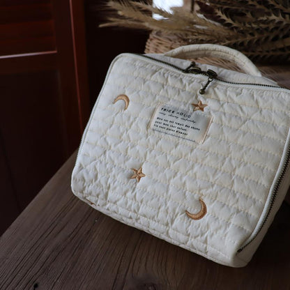 《OUTLET 3/24, 20시～3/27》quilting trunk bag 곰/vintage lemon 자수 퀼팅 트렁크 백 S 사이즈 기저귀 케이스 기저귀 가방 트릭 홀릭