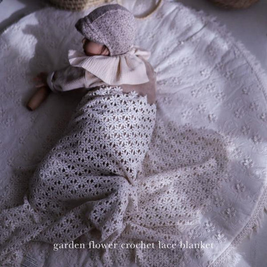 《OUTLET》garden flower crochet lace blanket S　※メール便可