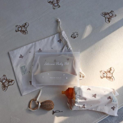 《OUTLET》cotton pouch vintage bear（2枚セット）　※メール便可