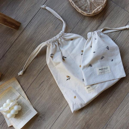 《OUTLET》cotton pouch vintage lemon &amp; blueberry