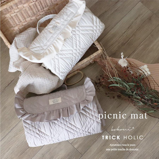 【C品販売会 8/21, 20時～8/24】サンプル品　picnic mat（約95×145ｃｍ）アイボリー　C-42