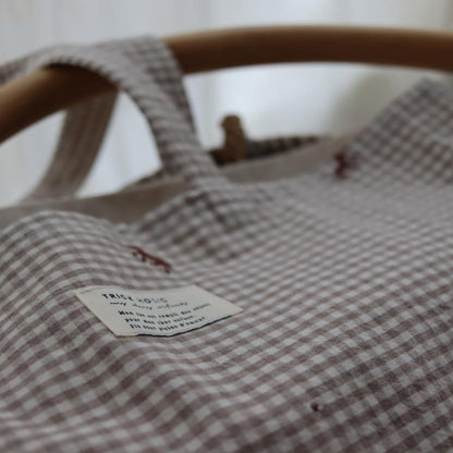 【6/4, 20時 再入荷】【1点までネコポス可】new コットンバッグ　馬柄刺繍　本場韓国製 オリジナルトランクバッグ　トリックホリック