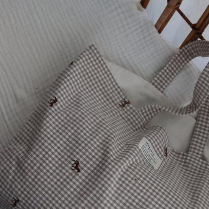 【6/4, 20時 再入荷】【1点までネコポス可】new コットンバッグ　馬柄刺繍　本場韓国製 オリジナルトランクバッグ　トリックホリック
