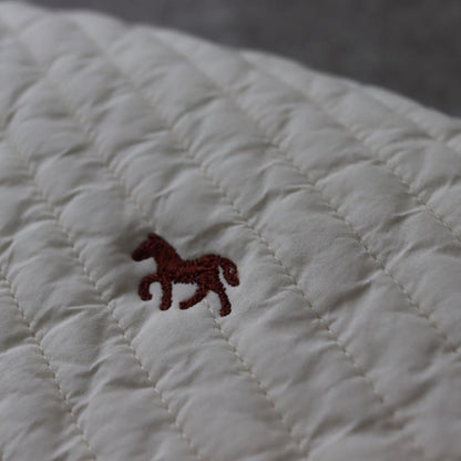 new ラウンドラグ　馬柄刺繍　ラウンドラグ　刺繍　ラグマット　ヌビマット　ホットカーペット・床暖房対応可能　韓国本場オリジナル